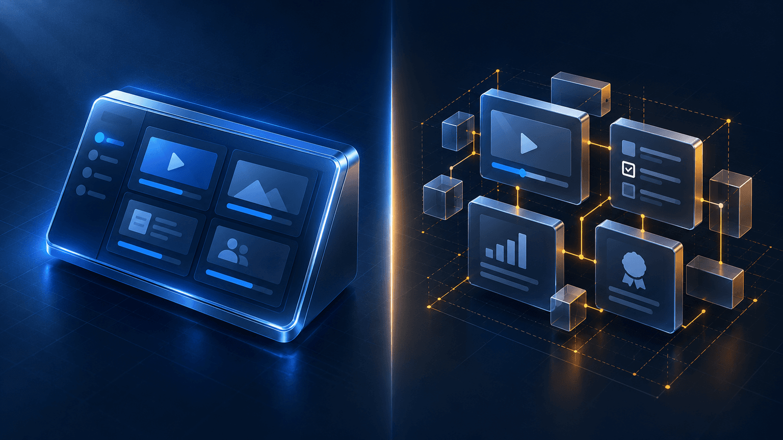 Build vs buy custom LMS development illustration